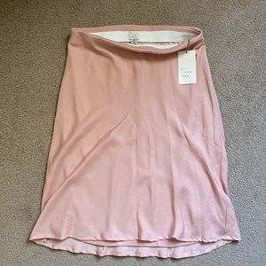 Silk blush pink skirt